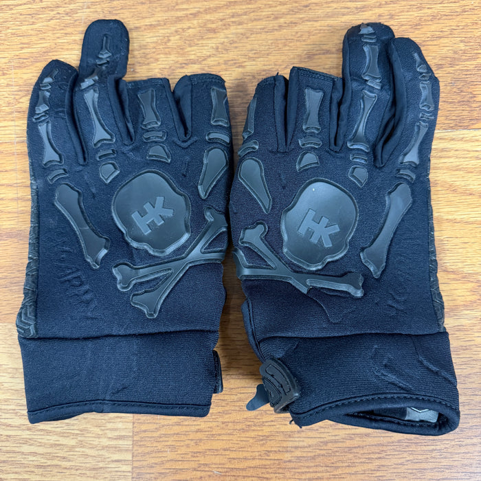 Pre Owned - HK Army Skull Gloves - Black - X Large