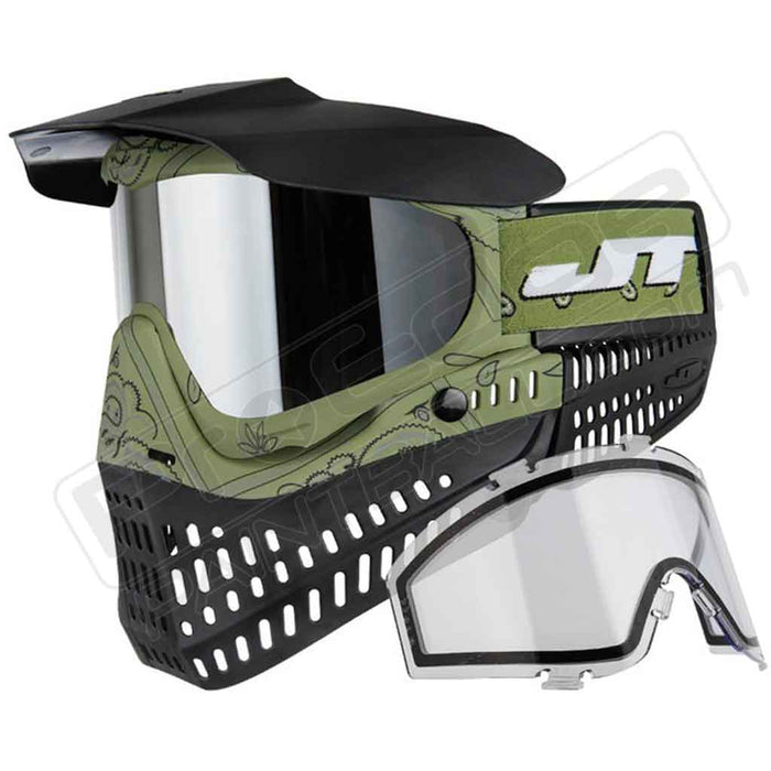 JT Prolfex Paintball Mask LE - Bandana Olive - Choose Lens Color (SKU 15819)