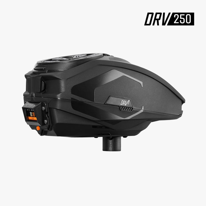 Carbon DRV 250 "High Capacity" Paintball Hopper - Black