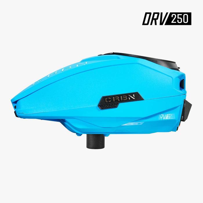 Carbon DRV 250 "High Capacity" Paintball Hopper - Cyan
