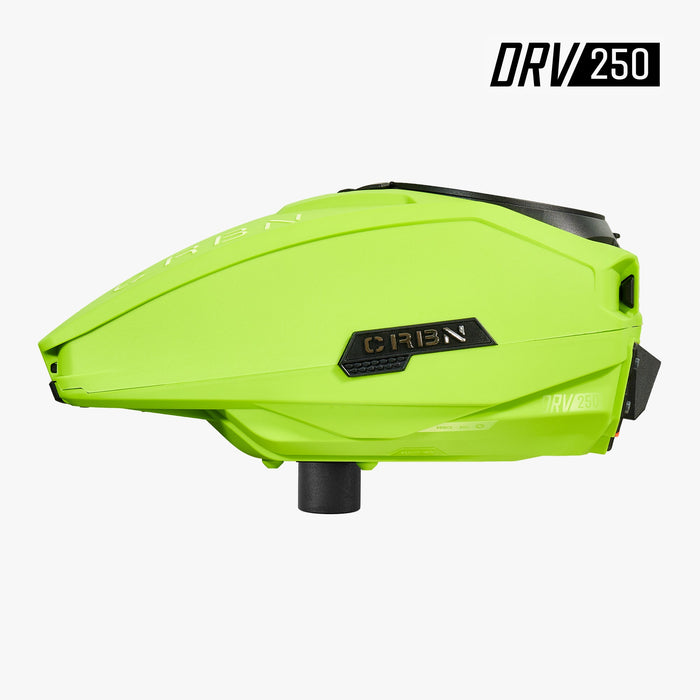 Carbon DRV 250 "High Capacity" Paintball Hopper - Lime