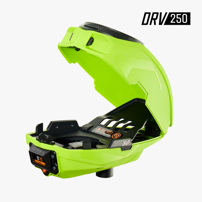 Carbon DRV 250 "High Capacity" Paintball Hopper - Lime