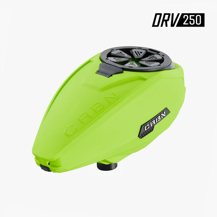 Carbon DRV 250 "High Capacity" Paintball Hopper - Lime