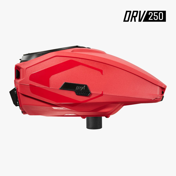 Carbon DRV 250 "High Capacity" Paintball Hopper - Red