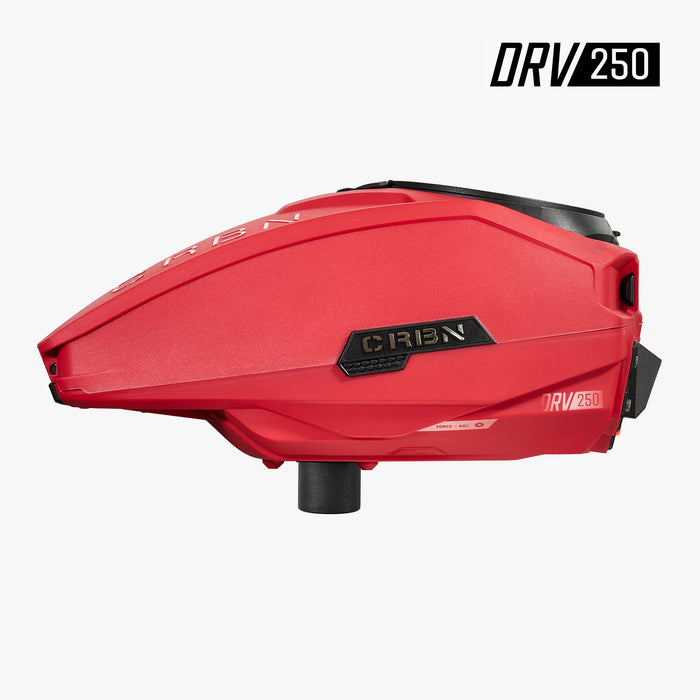 Carbon DRV 250 "High Capacity" Paintball Hopper - Red