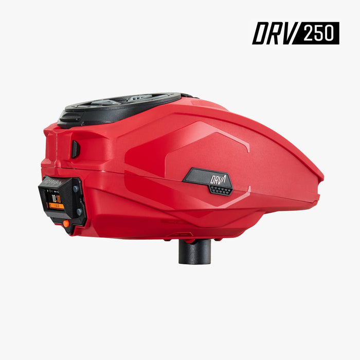 Carbon DRV 250 "High Capacity" Paintball Hopper - Red
