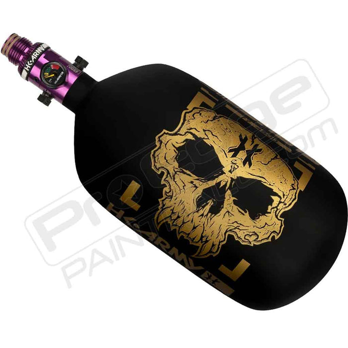 HK Army Alpha Air "Doom" Carbon Fiber Tank - Choose Regulator - 77 4500 - Midas - Black/Gold