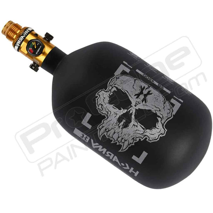 HK Army Alpha Air "Doom" Carbon Fiber Tank - Choose Regulator - 68 4500 - Alloy - Black/Silver