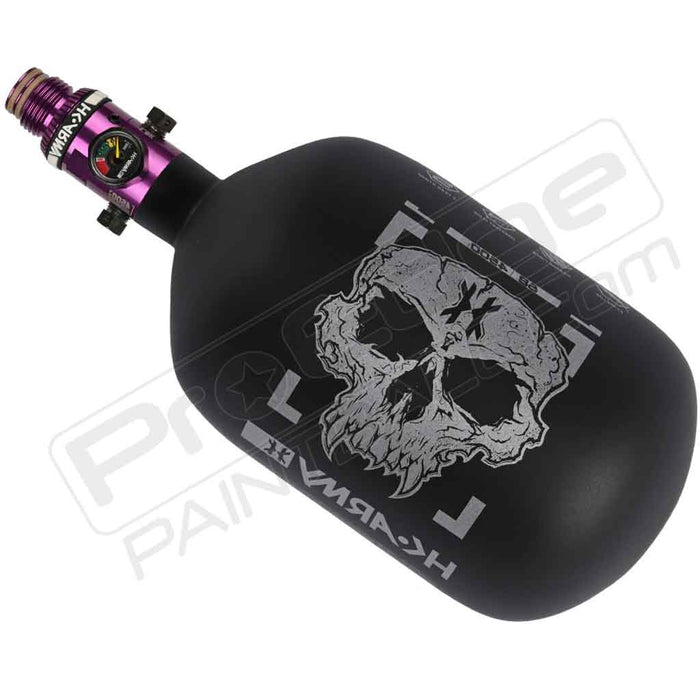 HK Army Alpha Air "Doom" Carbon Fiber Tank - Choose Regulator - 68 4500 - Alloy - Black/Silver