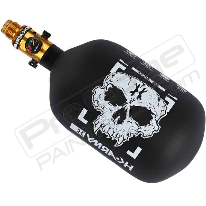 HK Army Alpha Air "Doom" Carbon Fiber Tank - Choose Regulator - 68 4500 - Ghost - Black/White