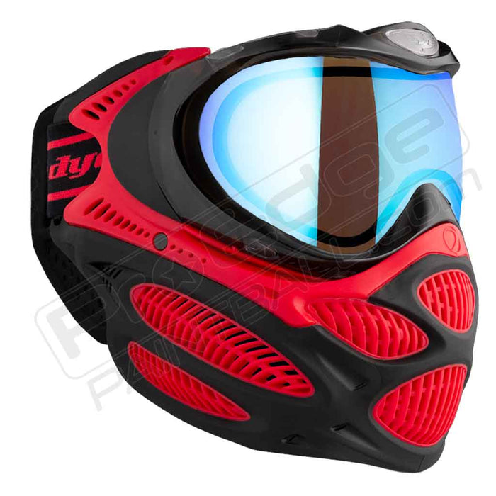 Dye i3 Pro Paintball Mask - Fire Red - Choose Lens Color
