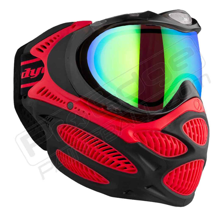 Dye i3 Pro Paintball Mask - Fire Red - Choose Lens Color