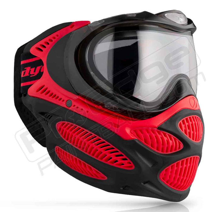 Dye i3 Pro Paintball Mask - Fire Red - Choose Lens Color