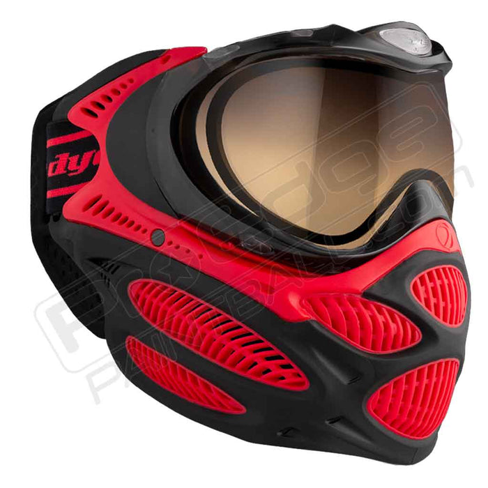 Dye i3 Pro Paintball Mask - Fire Red - Choose Lens Color