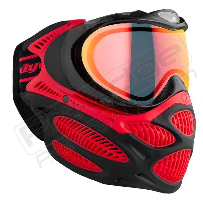 Dye i3 Pro Paintball Mask - Fire Red - Choose Lens Color
