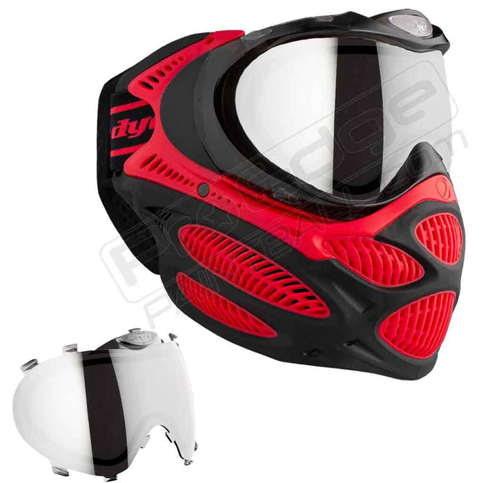Dye i3 Pro Paintball Mask - Fire Red - Choose Lens Color