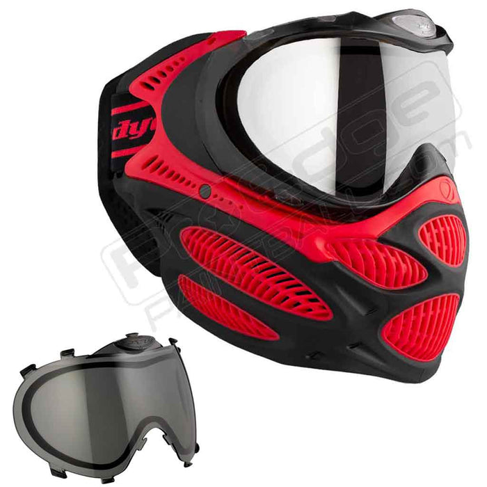 Dye i3 Pro Paintball Mask - Fire Red - Choose Lens Color