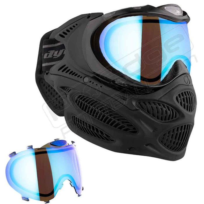 Dye i3 Pro Paintball Mask - Onyx Black - Choose Lens Color