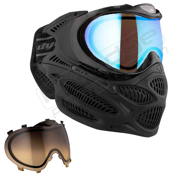 Dye i3 Pro Paintball Mask - Onyx Black - Choose Lens Color
