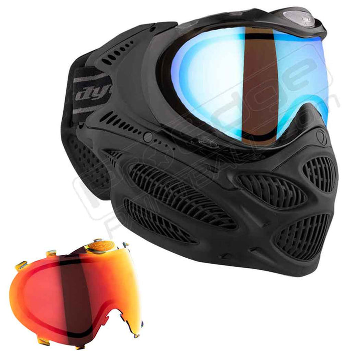Dye i3 Pro Paintball Mask - Onyx Black - Choose Lens Color
