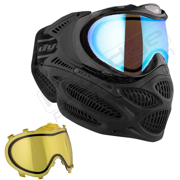 Dye i3 Pro Paintball Mask - Onyx Black - Choose Lens Color