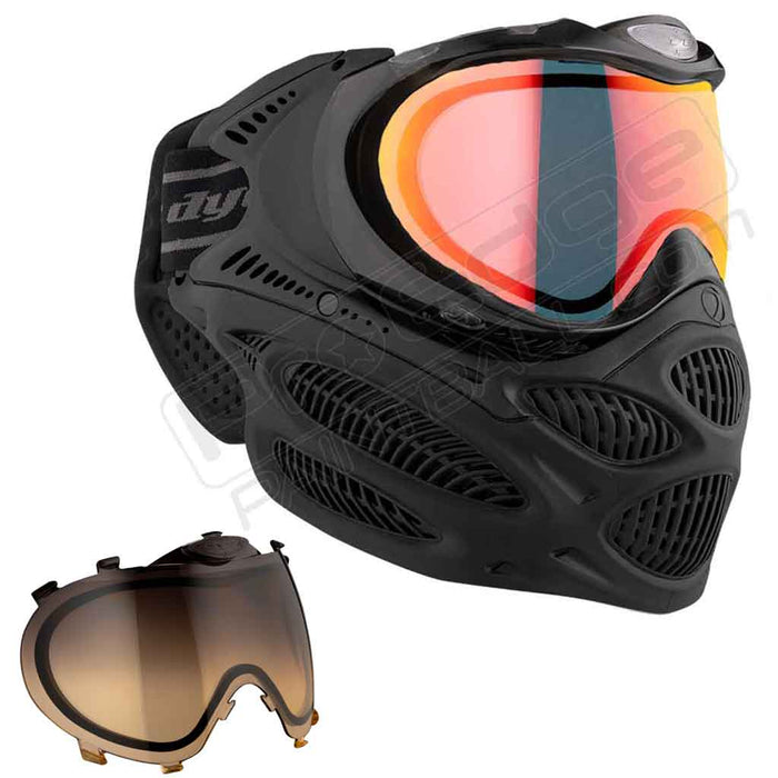 Dye i3 Pro Paintball Mask - Onyx Black - Choose Lens Color