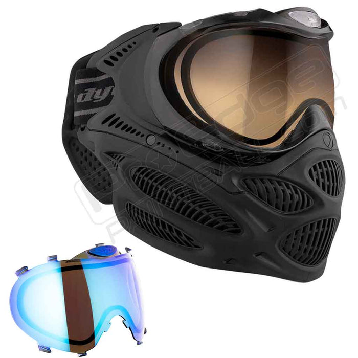 Dye i3 Pro Paintball Mask - Onyx Black - Choose Lens Color