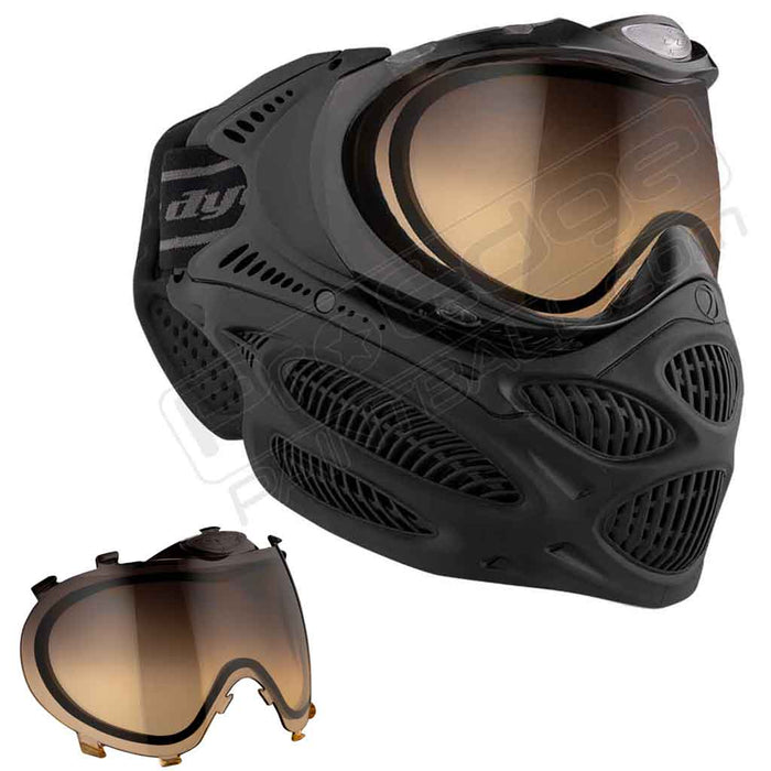 Dye i3 Pro Paintball Mask - Onyx Black - Choose Lens Color