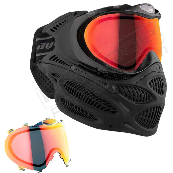 Dye i3 Pro Paintball Mask - Onyx Black - Choose Lens Color