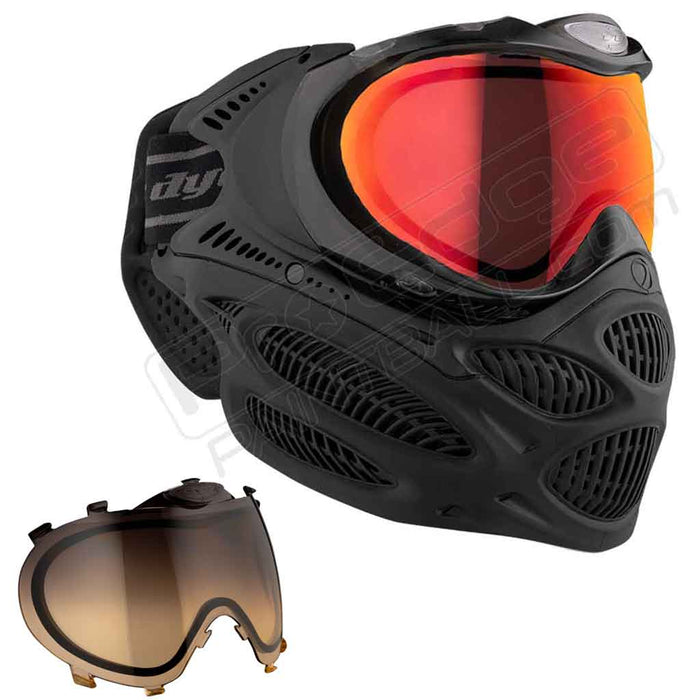 Dye i3 Pro Paintball Mask - Onyx Black - Choose Lens Color