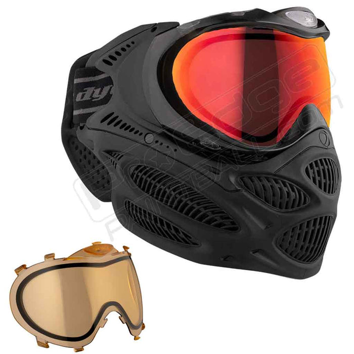 Dye i3 Pro Paintball Mask - Onyx Black - Choose Lens Color
