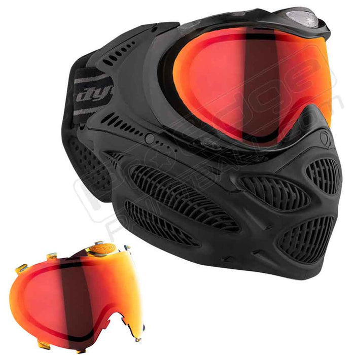 Dye i3 Pro Paintball Mask - Onyx Black - Choose Lens Color