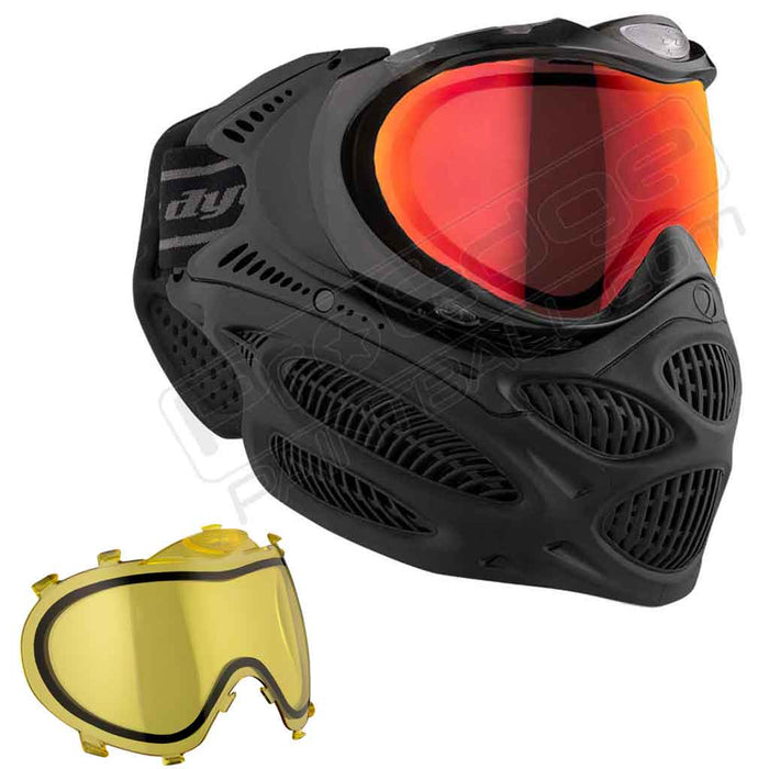 Dye i3 Pro Paintball Mask - Onyx Black - Choose Lens Color