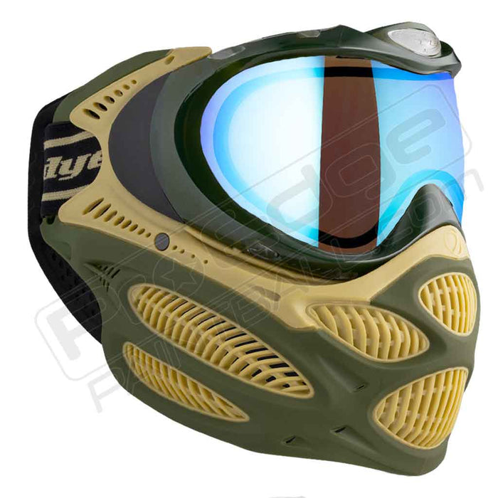 Dye i3 Pro Paintball Mask - Tac Olive - Choose Lens Color