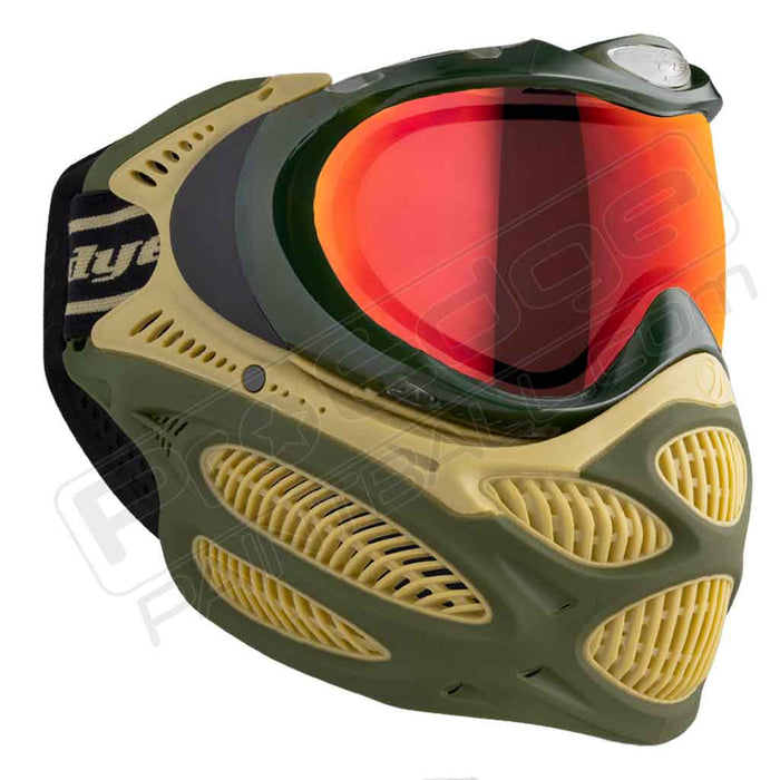 Dye i3 Pro Paintball Mask - Tac Olive - Choose Lens Color