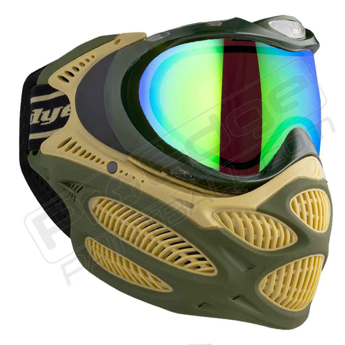 Dye i3 Pro Paintball Mask - Tac Olive - Choose Lens Color