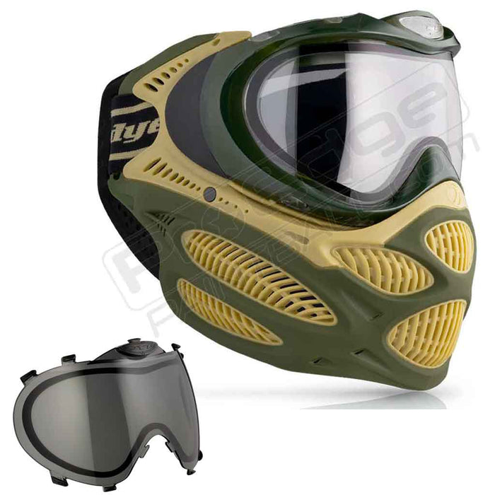 Dye i3 Pro Paintball Mask - Tac Olive - Choose Lens Color