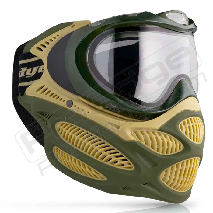 Dye i3 Pro Paintball Mask - Tac Olive - Choose Lens Color