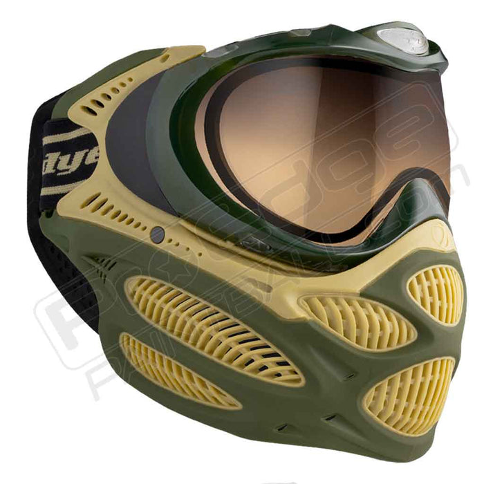 Dye i3 Pro Paintball Mask - Tac Olive - Choose Lens Color