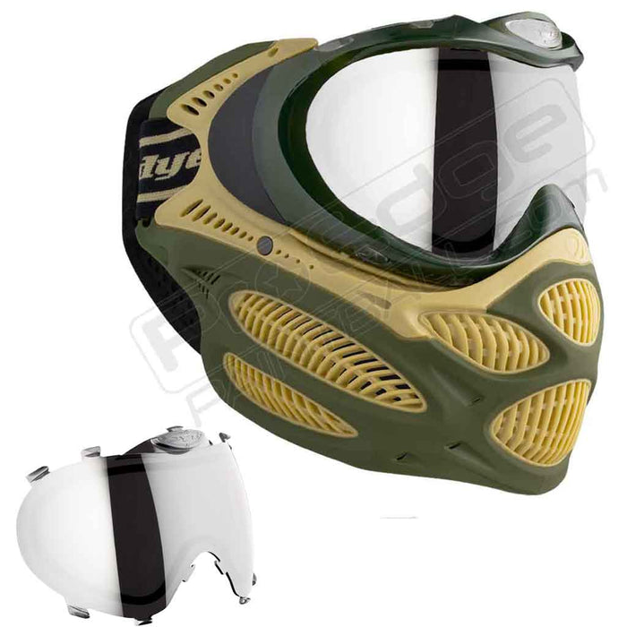 Dye i3 Pro Paintball Mask - Tac Olive - Choose Lens Color