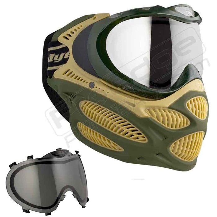 Dye i3 Pro Paintball Mask - Tac Olive - Choose Lens Color