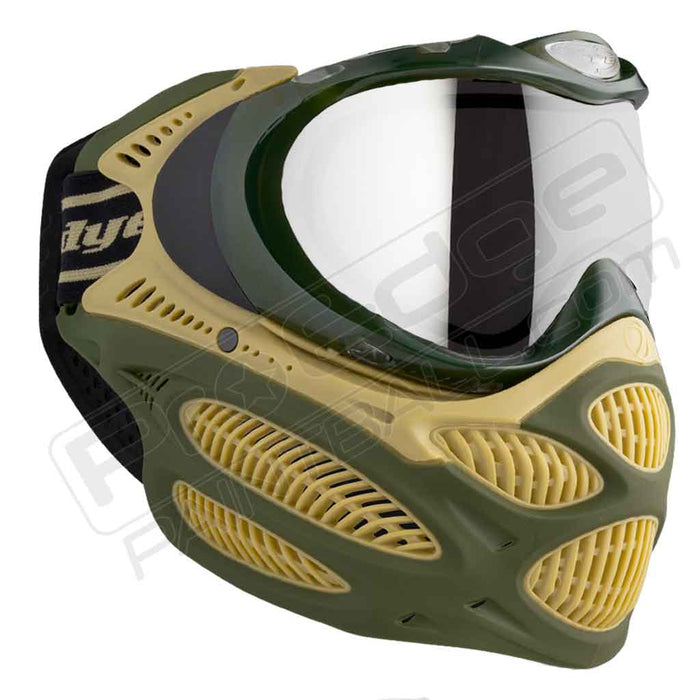 Dye i3 Pro Paintball Mask - Tac Olive - Choose Lens Color