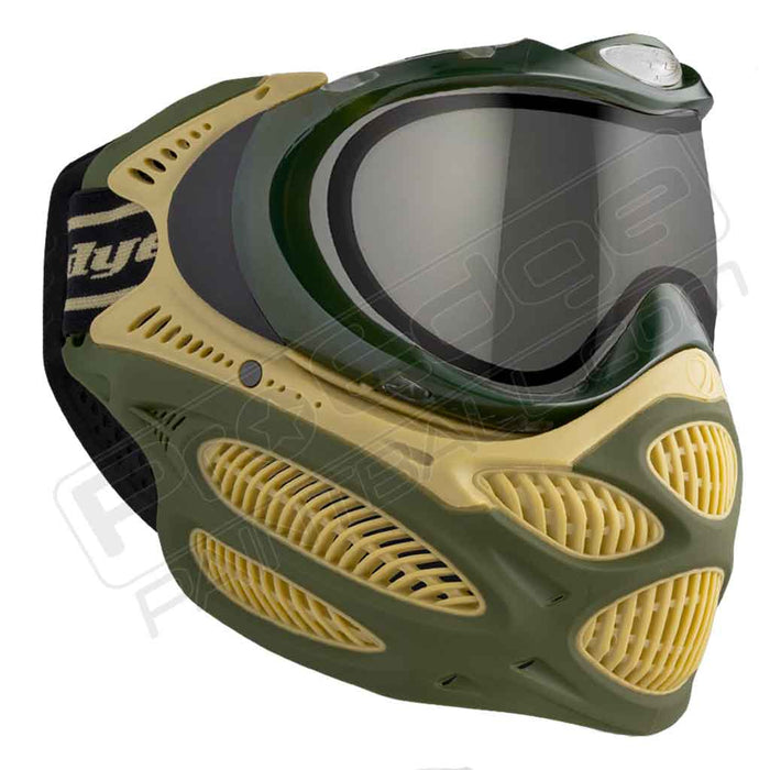 Dye i3 Pro Paintball Mask - Tac Olive - Choose Lens Color