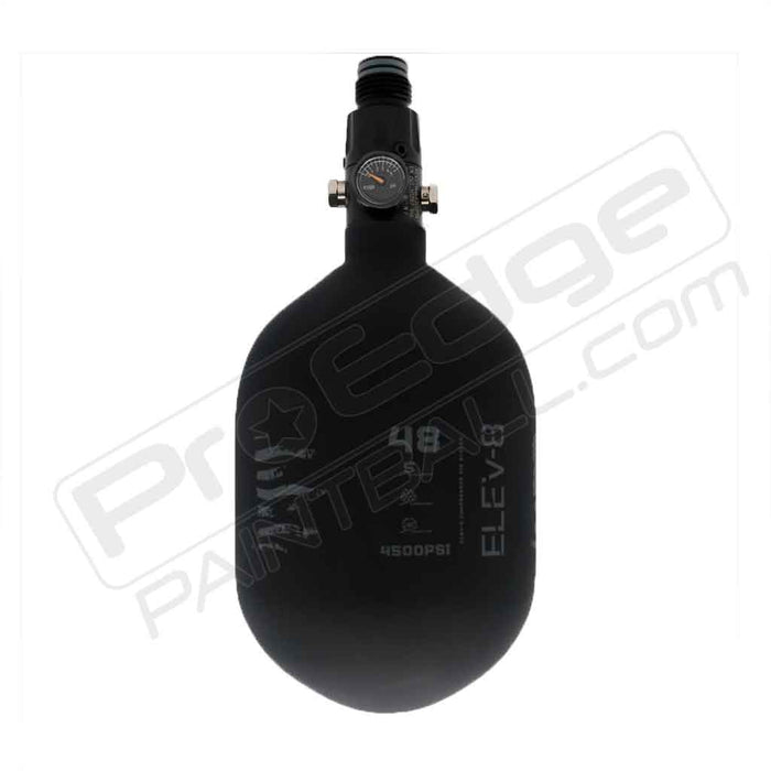 ELEV-8 Products Carbon Fiber Air Tank - Choose Regulator - 48 4500 - Black/Grey