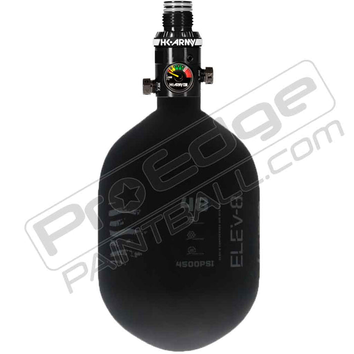 ELEV-8 Products Carbon Fiber Air Tank - Choose Regulator - 48 4500 - Black/Grey