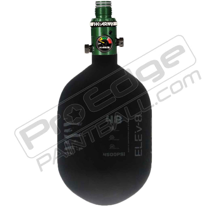ELEV-8 Products Carbon Fiber Air Tank - Choose Regulator - 48 4500 - Black/Grey