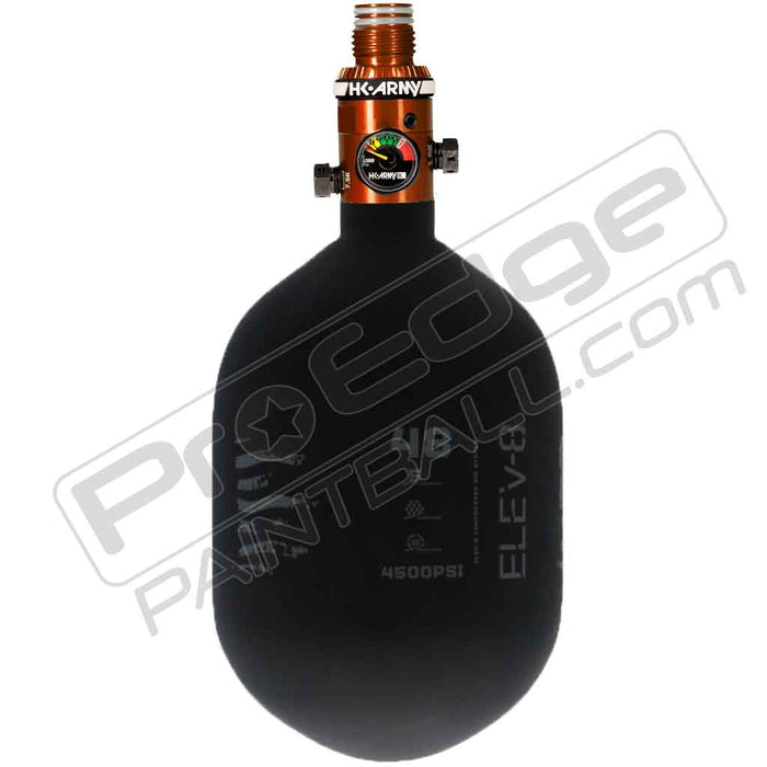ELEV-8 Products Carbon Fiber Air Tank - Choose Regulator - 48 4500 - Black/Grey