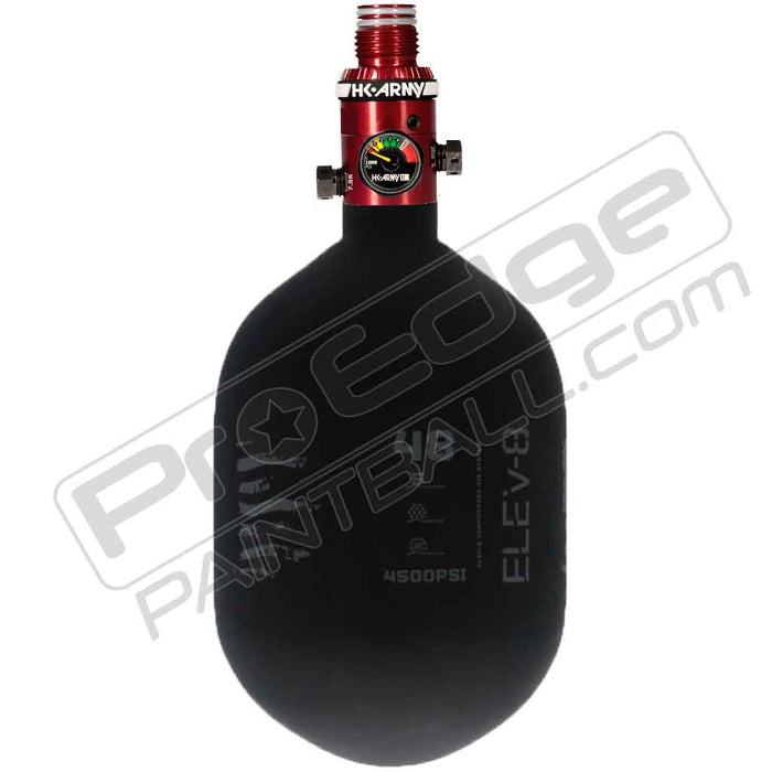 ELEV-8 Products Carbon Fiber Air Tank - Choose Regulator - 48 4500 - Black/Grey