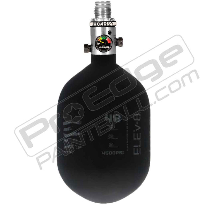 ELEV-8 Products Carbon Fiber Air Tank - Choose Regulator - 48 4500 - Black/Grey