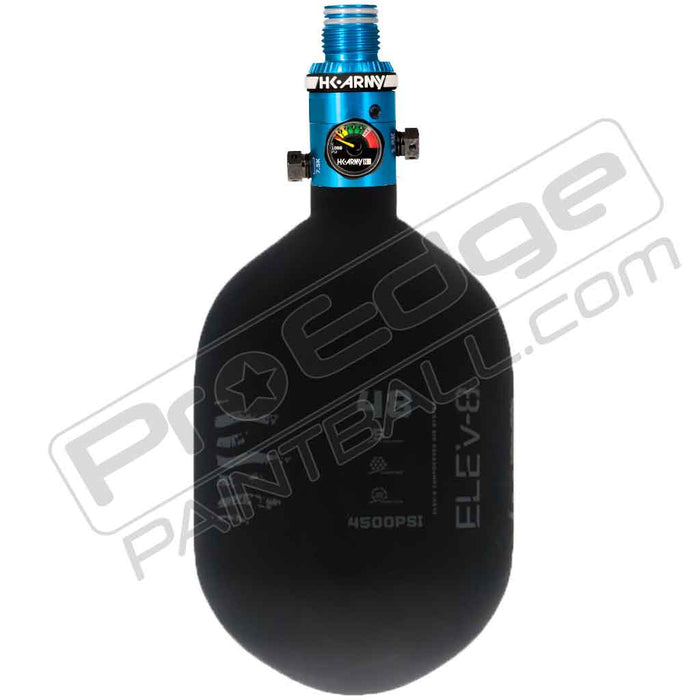 ELEV-8 Products Carbon Fiber Air Tank - Choose Regulator - 48 4500 - Black/Grey